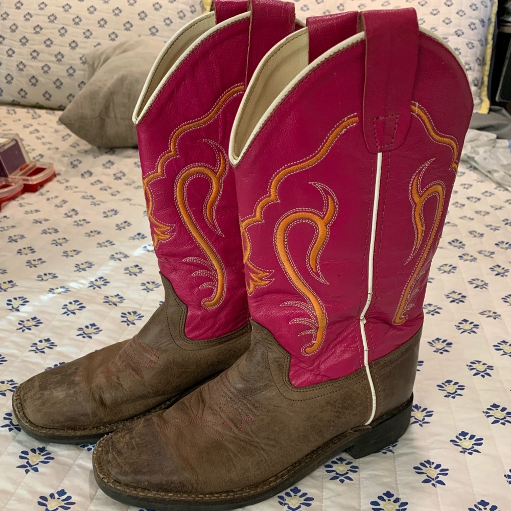 Girls Cowboy Cowgirl Boots- Size 4
